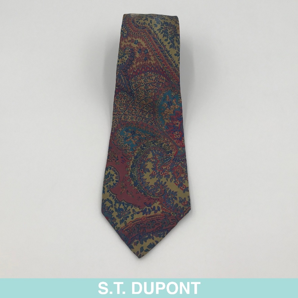 Auth S.T. Dupont floral tie
